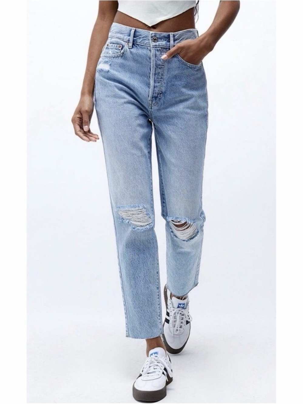 PacSun Light Blue Distressed Boyfriend Jeans
